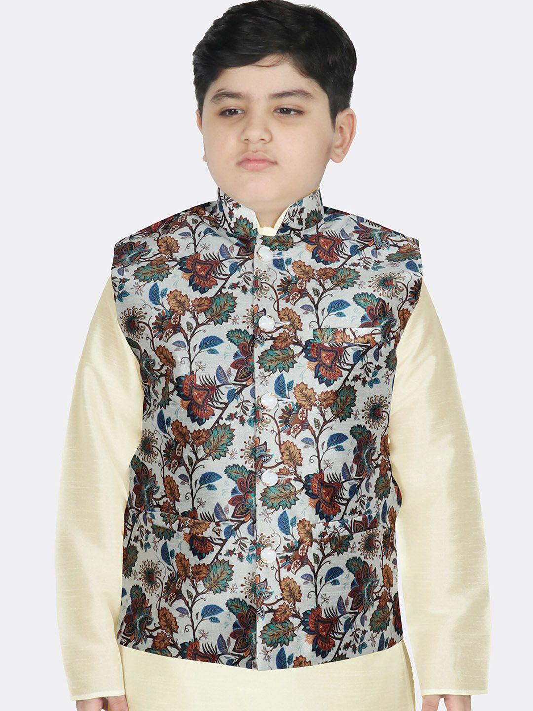 sg yuvraj boys printed nehru jacket