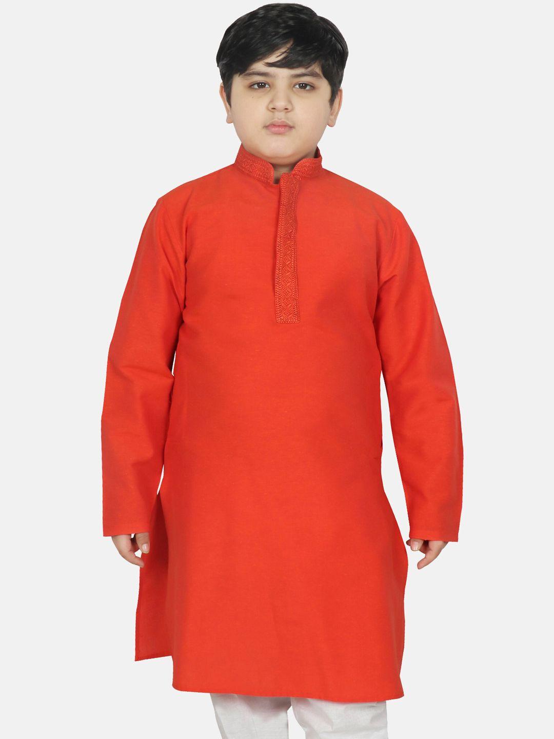 sg yuvraj boys red thread work kurta