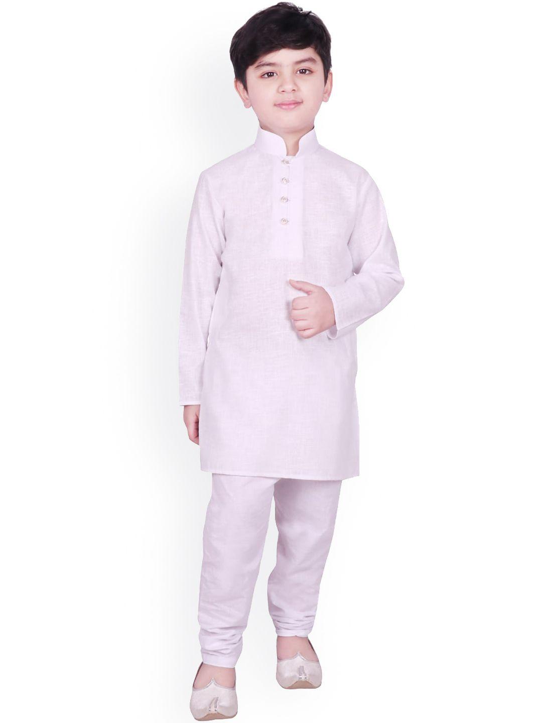 sg yuvraj boys white kurta with pyjamas