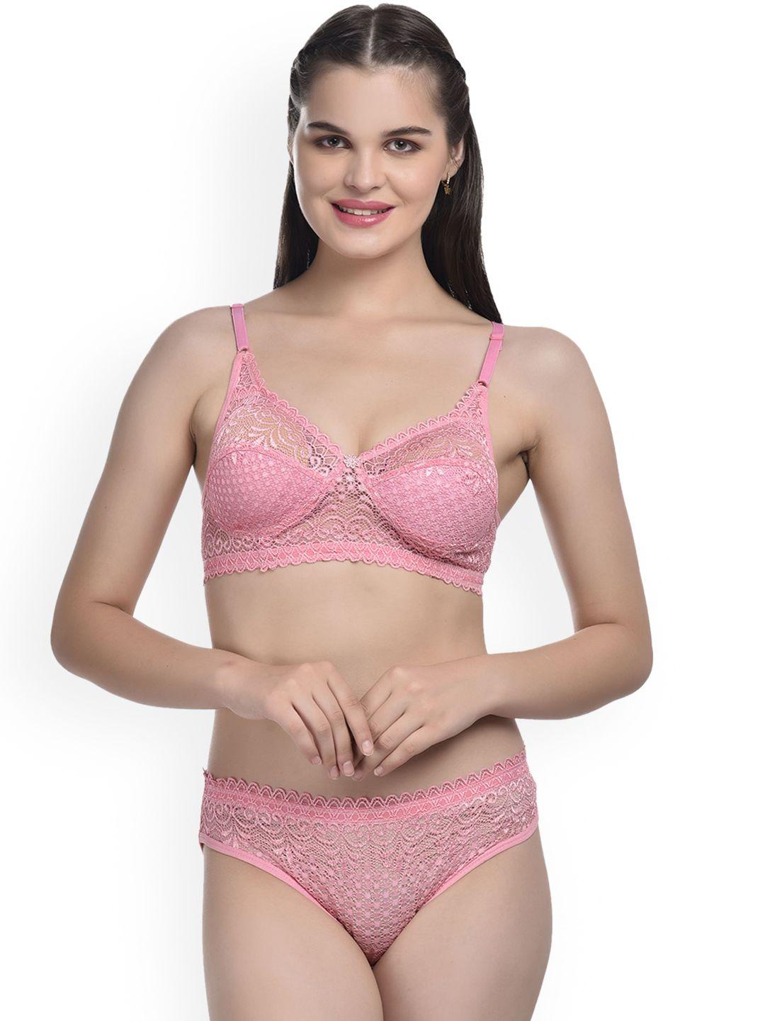 sgc sweden self design laced lingerie set sgc_dotbikni_pink_30