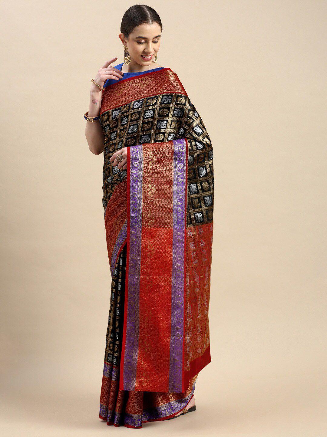 sgf11 ethnic motifs woven design pure silk kanjeevaram saree
