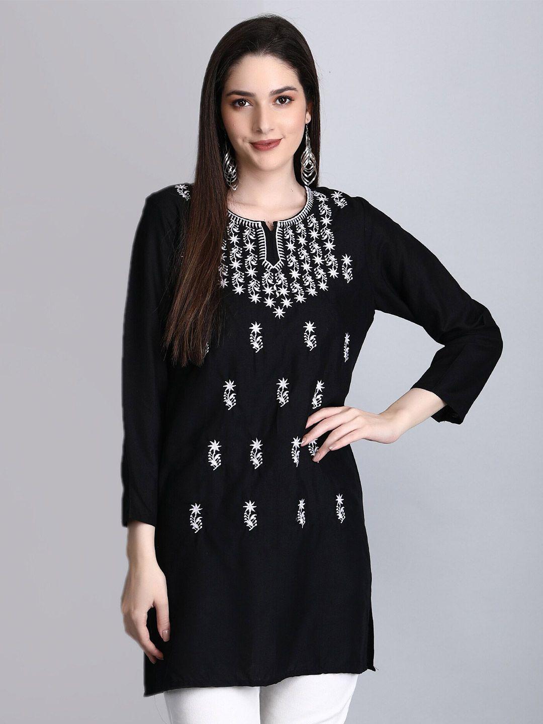 sgrf black embroidered top