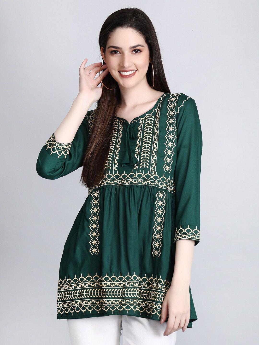 sgrf green embroidered top