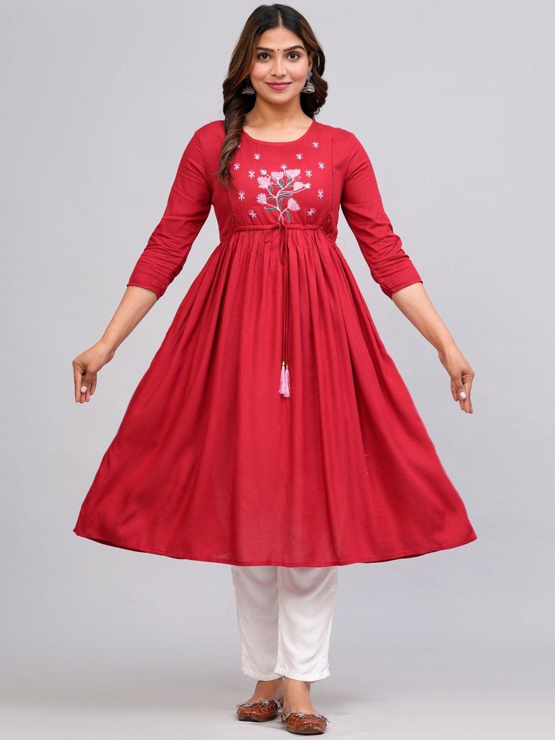 sgrf women gotta patti maternity anarkali kurta