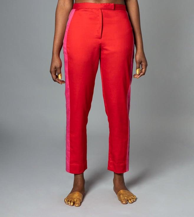 shades of india red zulu elna trousers