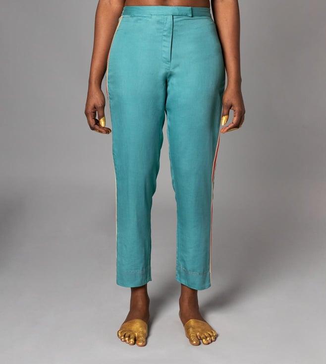 shades of india teal zulu nia trousers