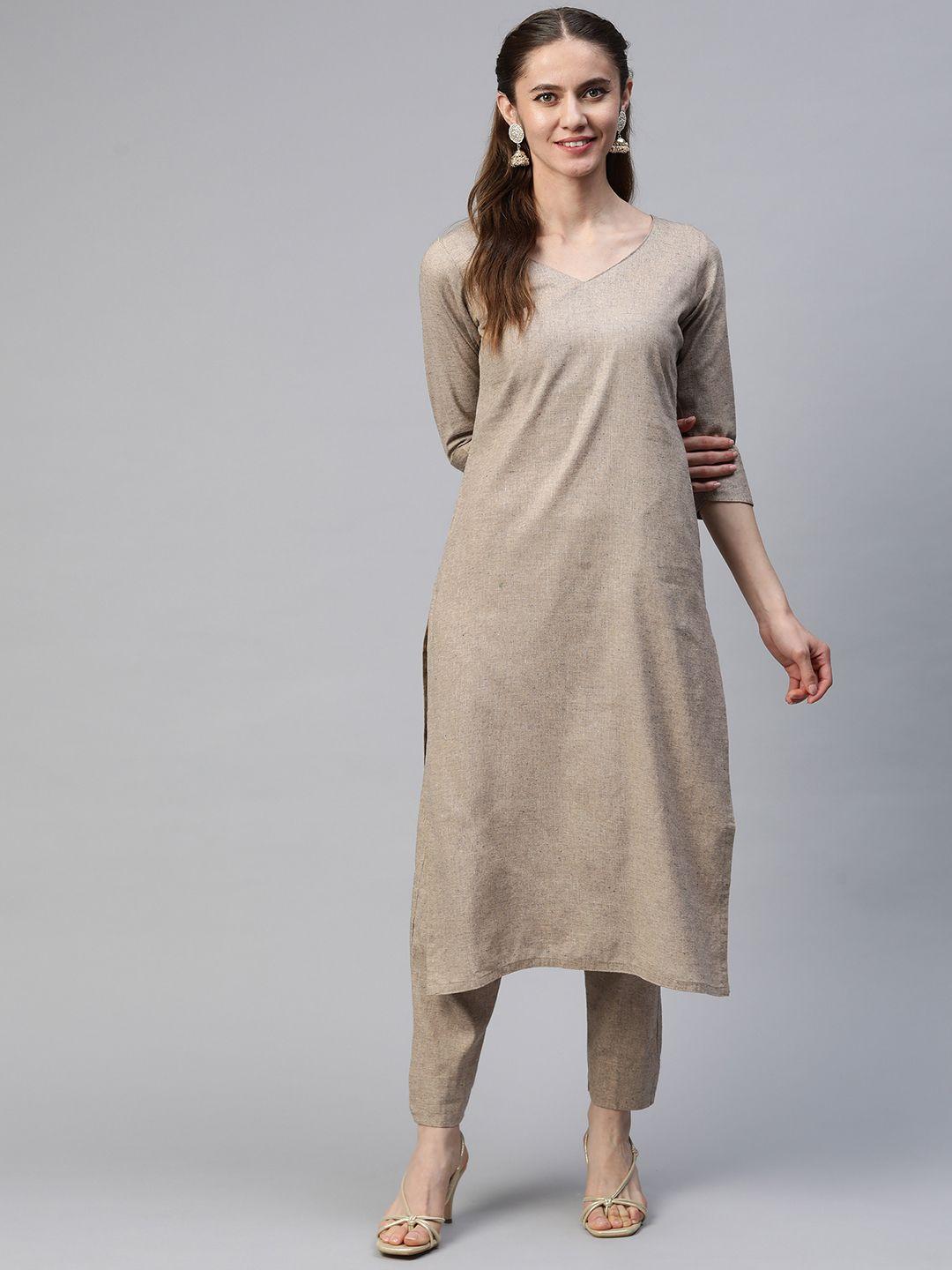 shades women chikankari pure cotton kurta with trousers