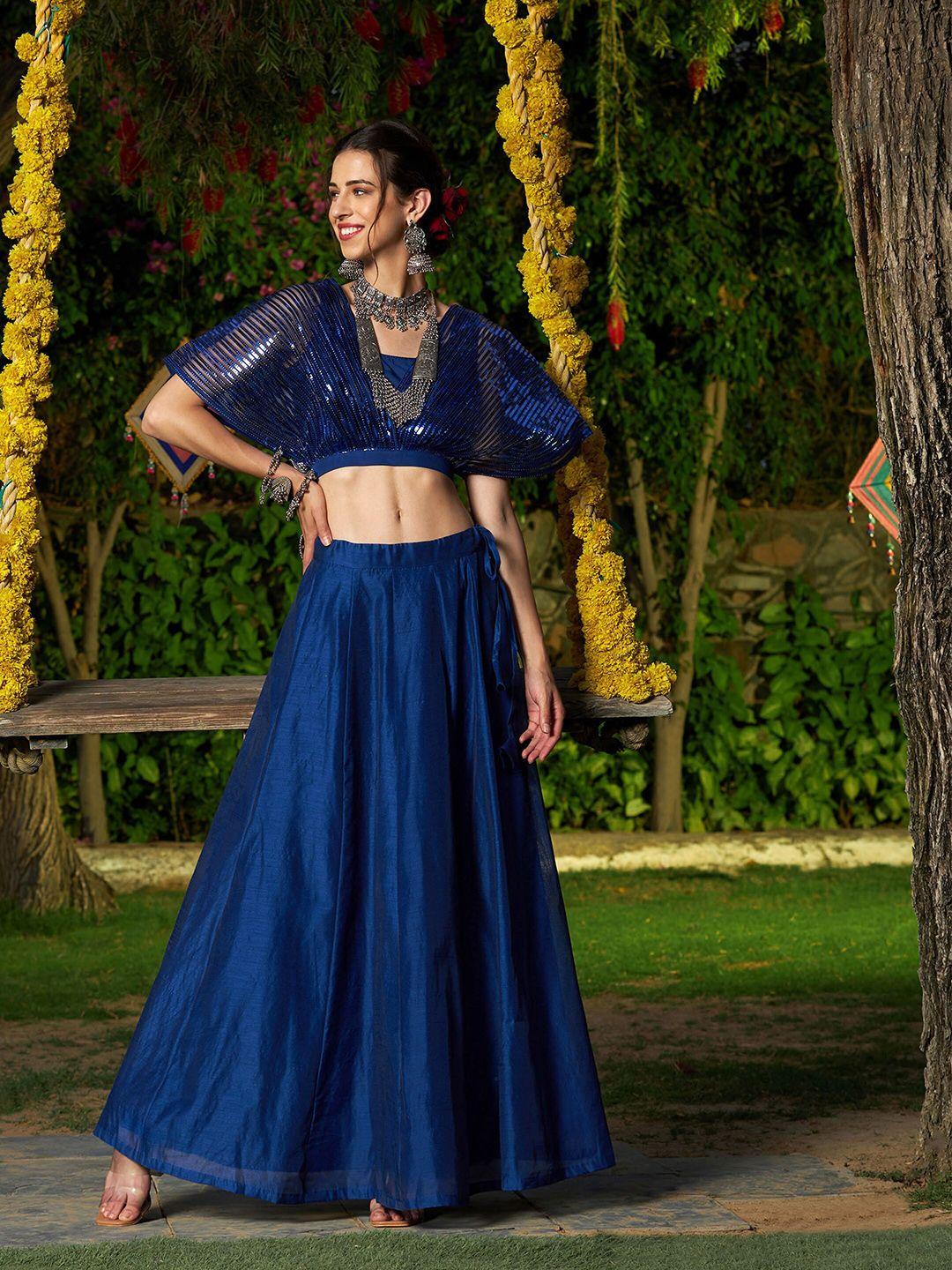 shae by sassafras embellished sequinned ready to wear lehenga & top