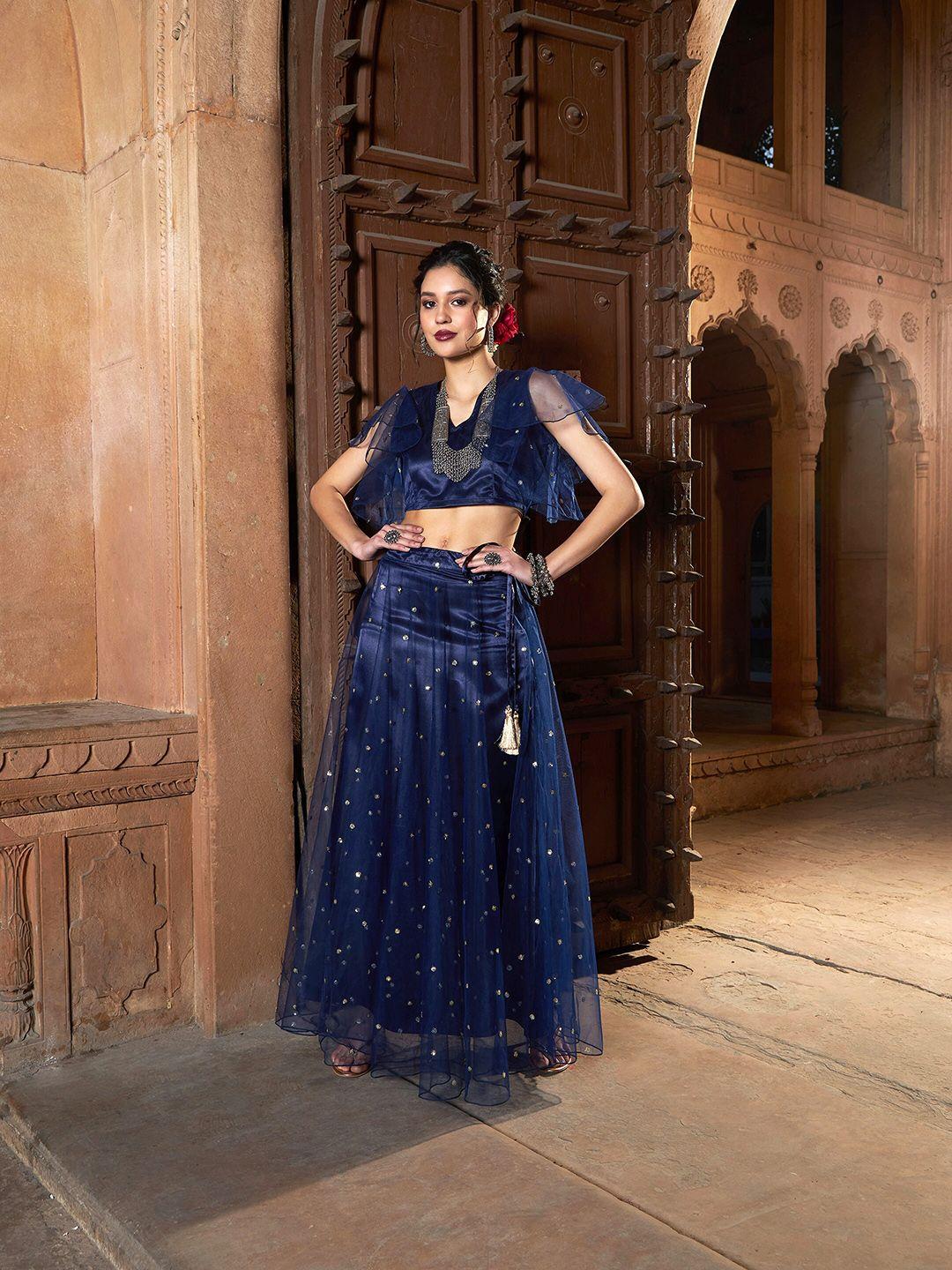 shae by sassafras sequinned embellished ready to wear lehenga & choli