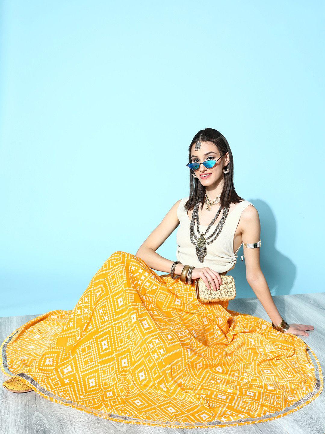 shae by sassafras bright yellow tie & dye 2.0 skirt