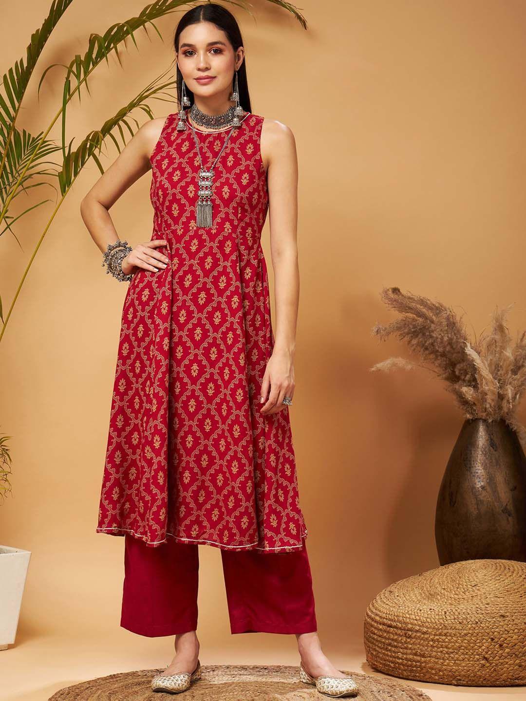 shae by sassafras ethnic motifs printed a-line kurta