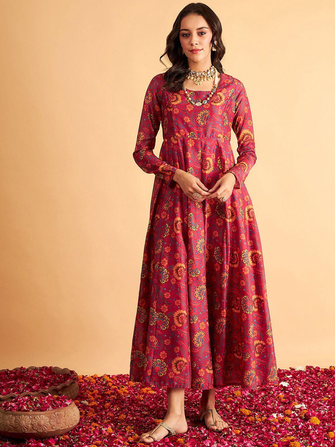 shae by sassafras floral printed anarkali maxi ethnic dress