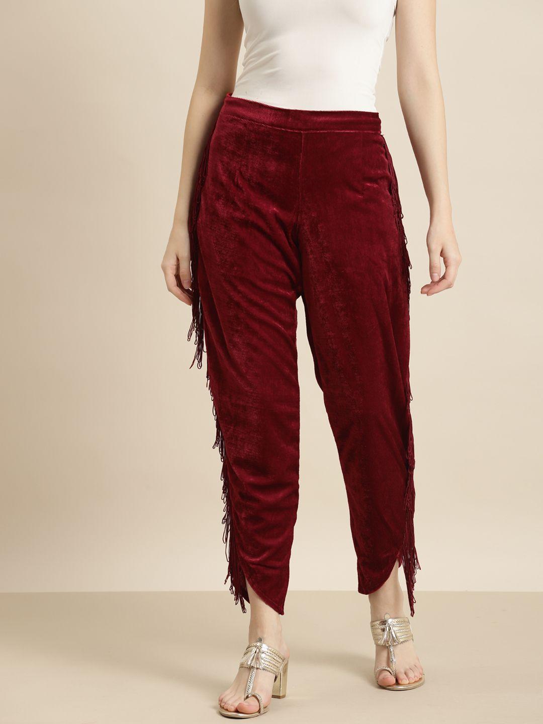 shae by sassafras women maroon trousers