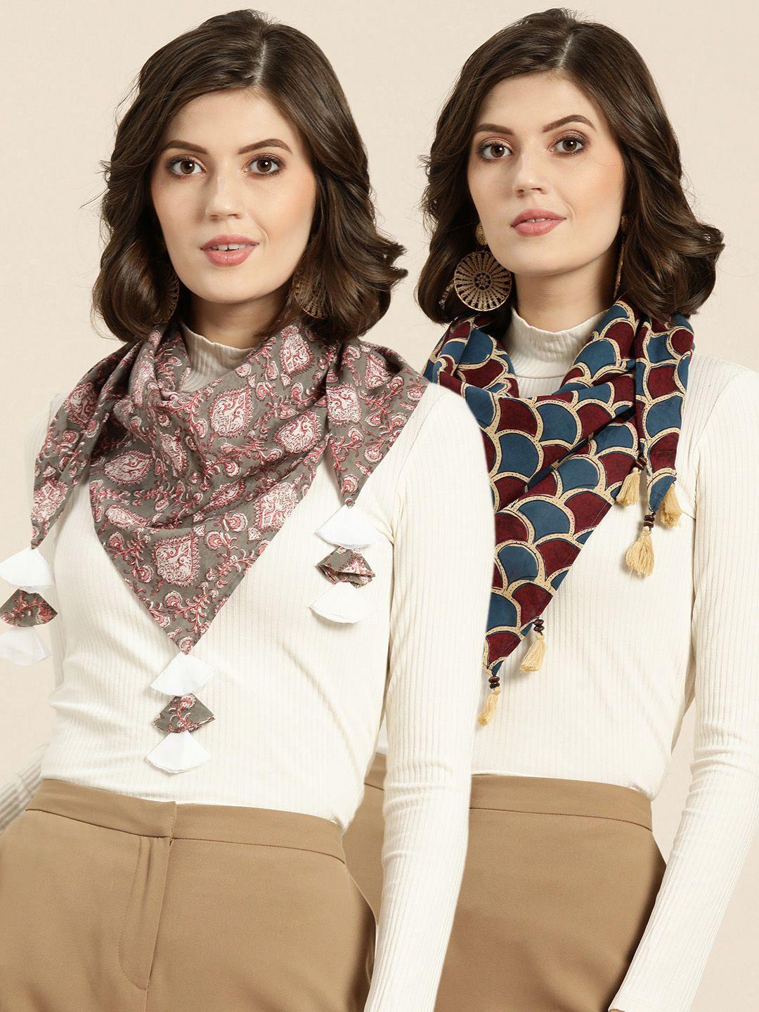 shae by sassafras women pack of 2 printed scarves