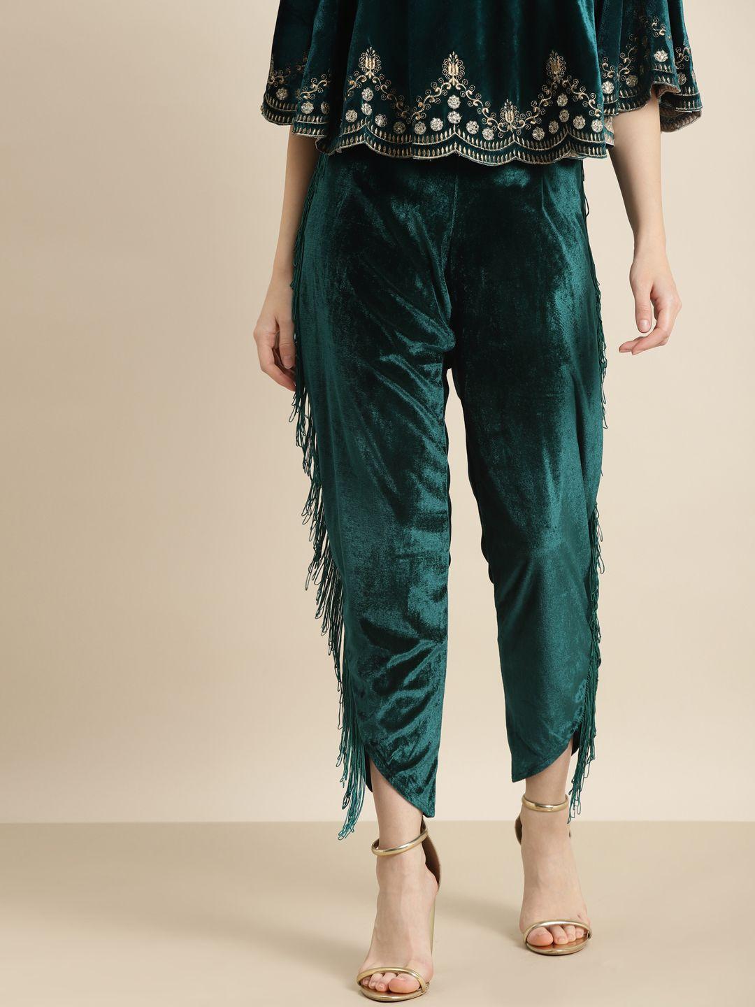 shae by sassafras women teal green trousers