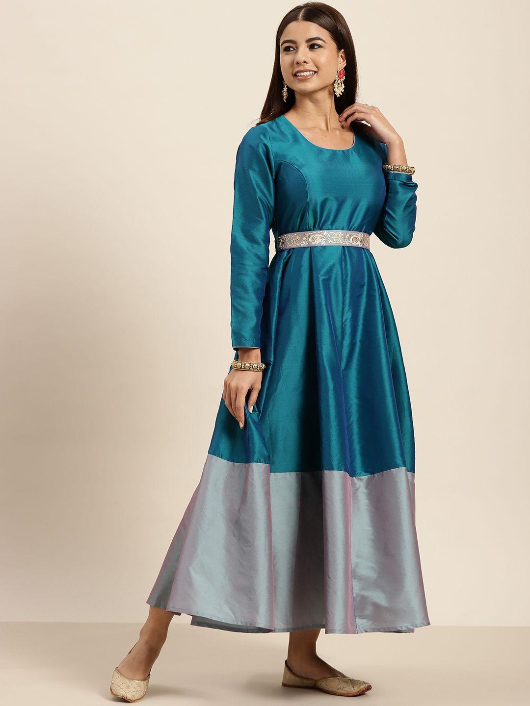 shae by sassafras women tranquil teal colourblocked dress
