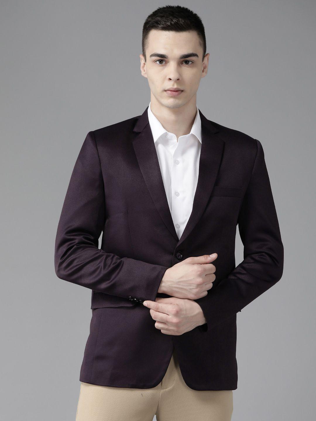 shaftesbury london men single-breasted slim fit formal blazer