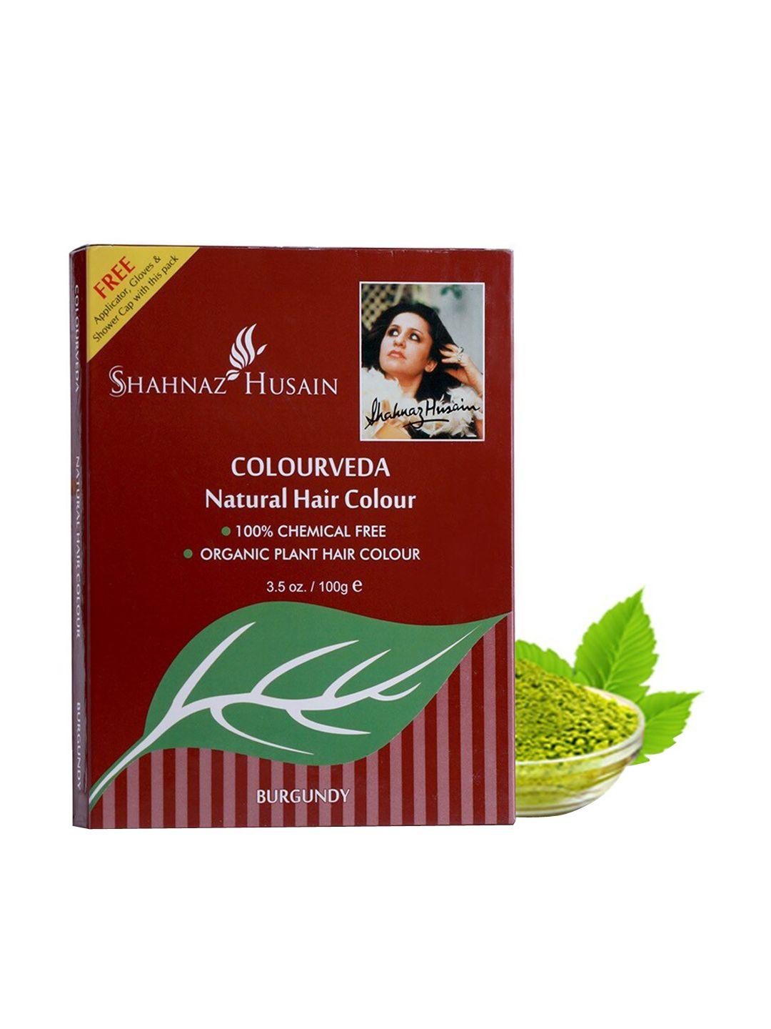 shahnaz husain colourveda natural hair colour 100 g - burgundy