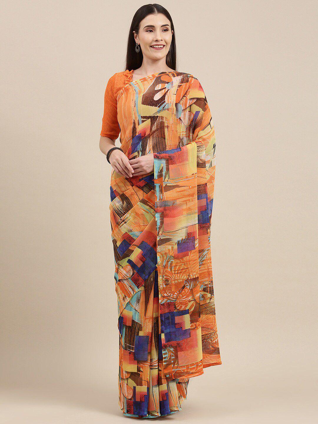 shaily abstract printed saree