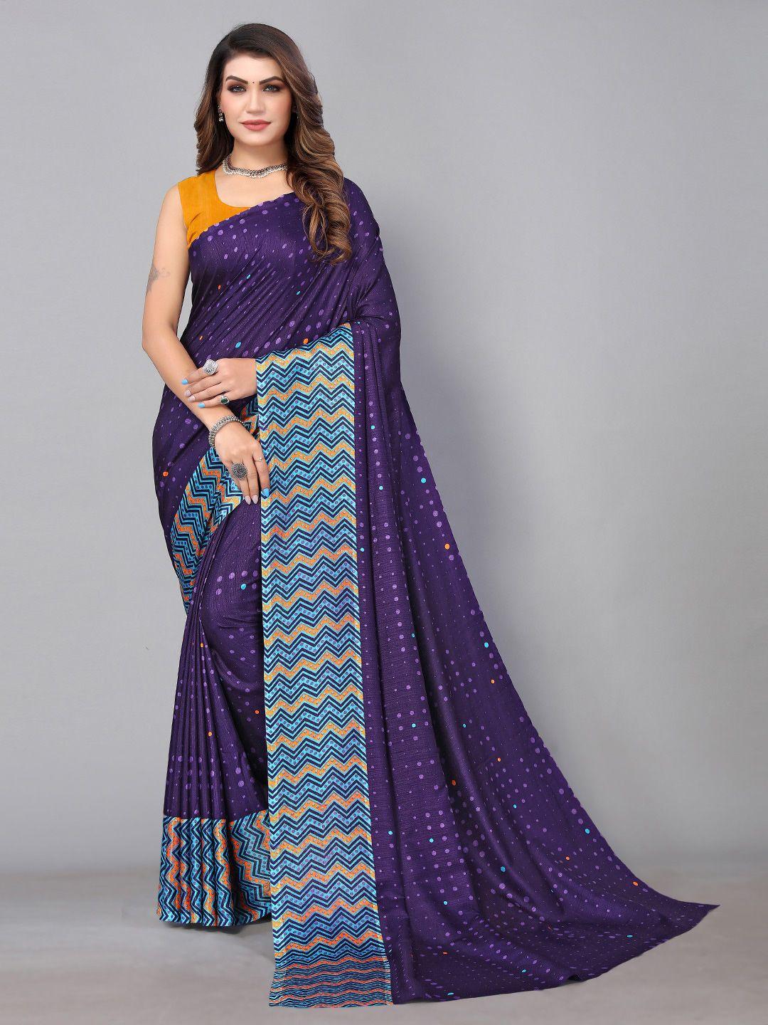 shaily ethnic polka dot printed saree