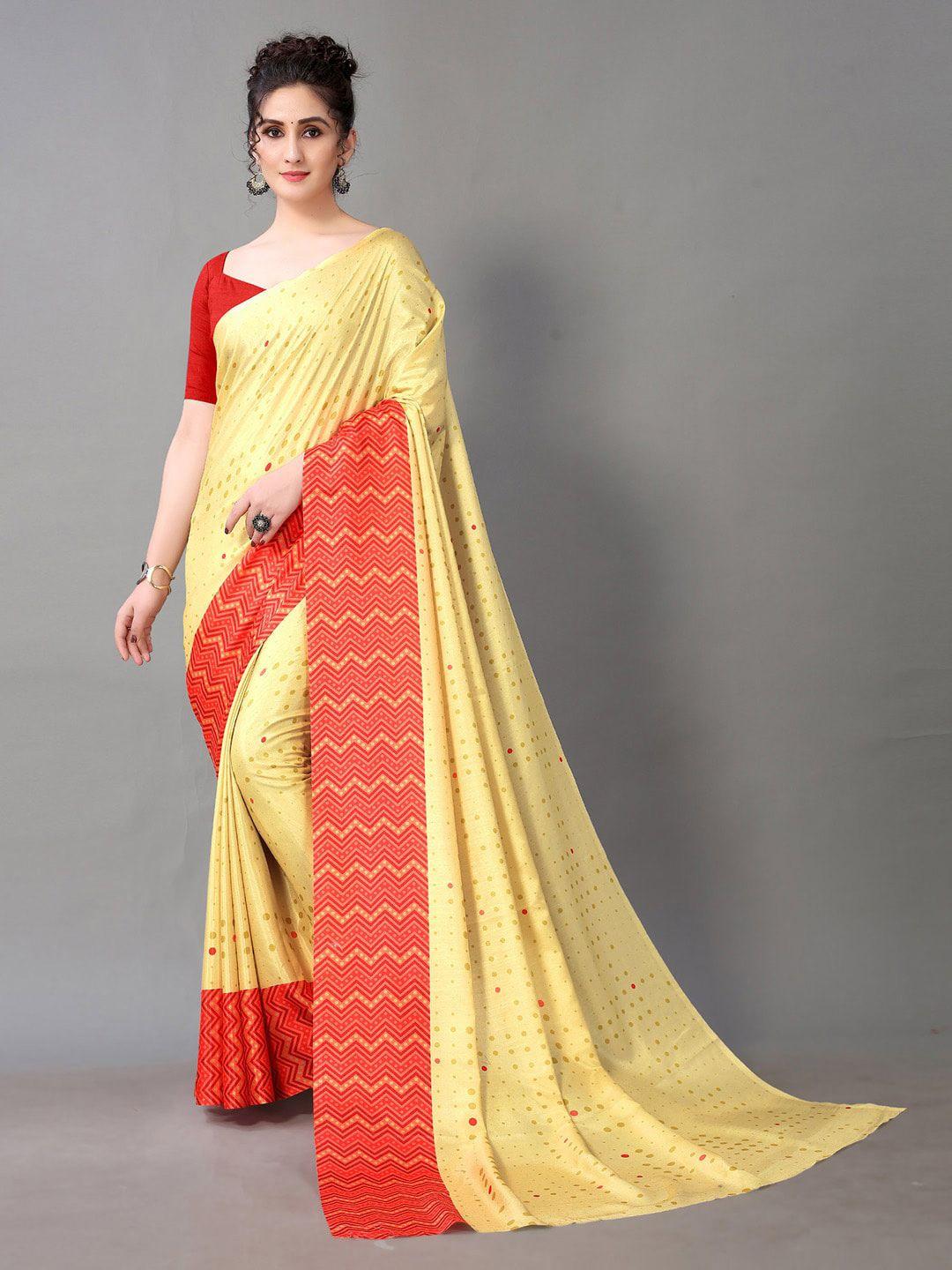shaily ethnic polka dot printed saree