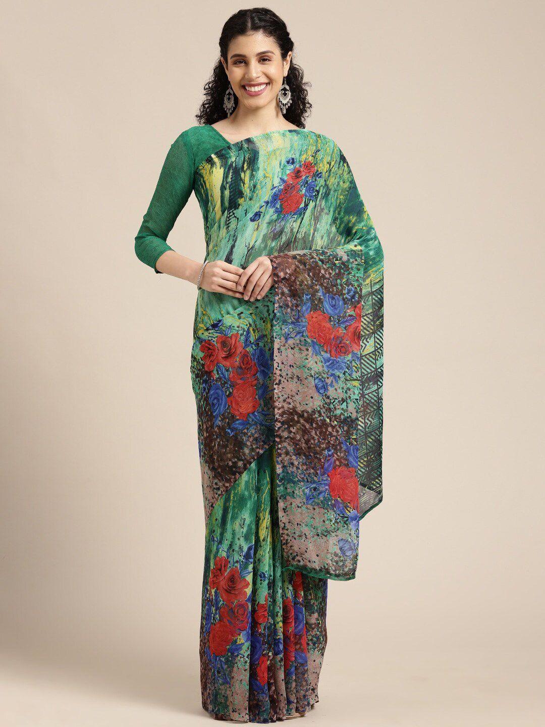 shaily floral printed saree