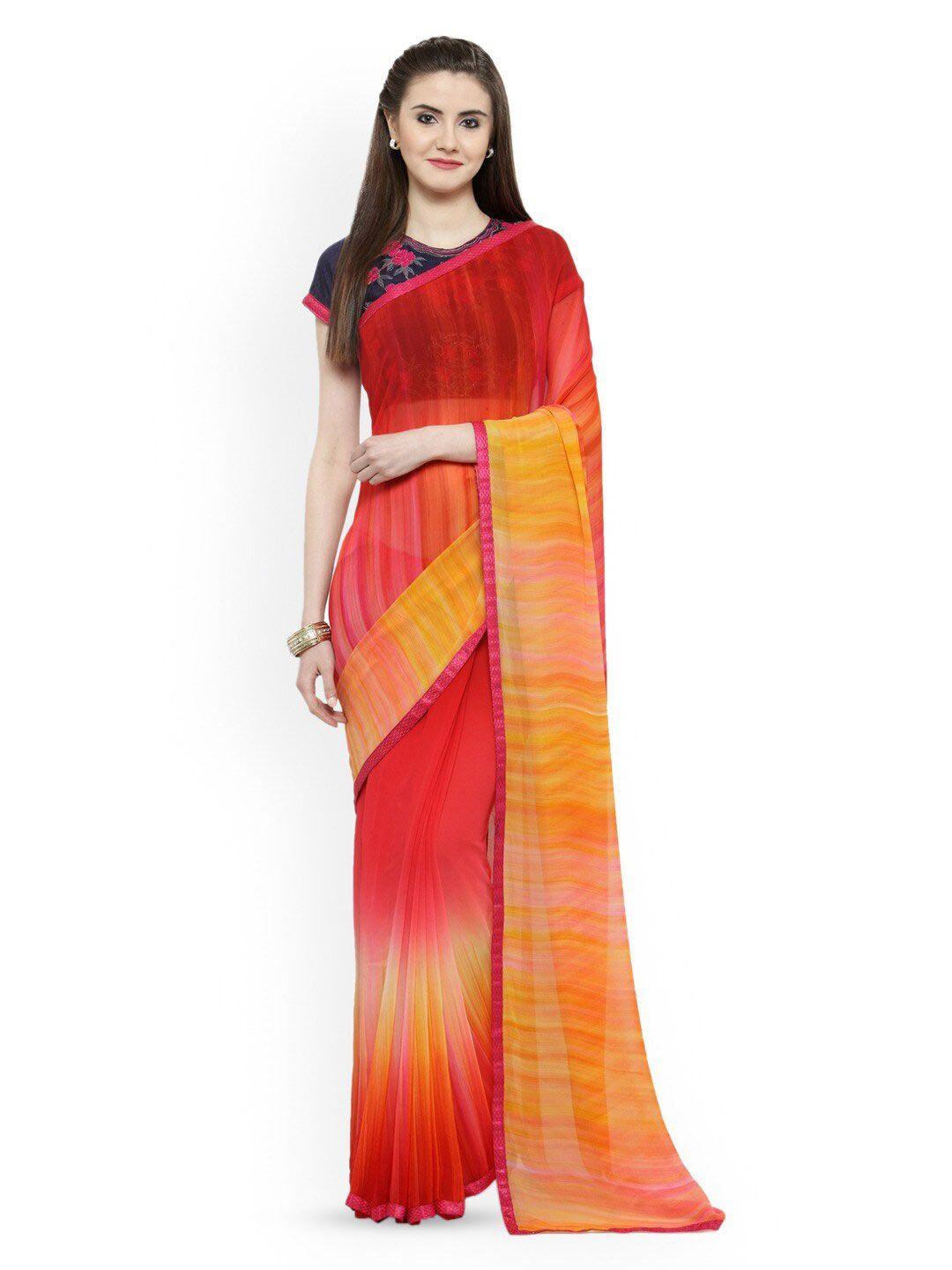 shaily multicoloured poly georgette saree