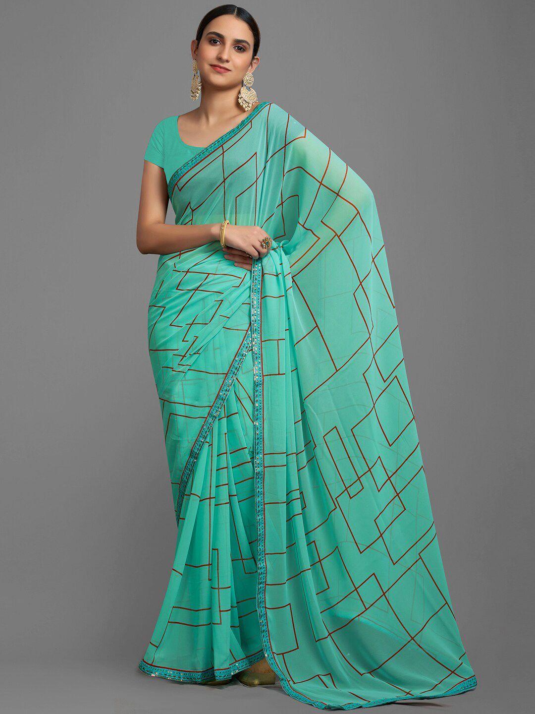 shaily abstract printed georgette saree