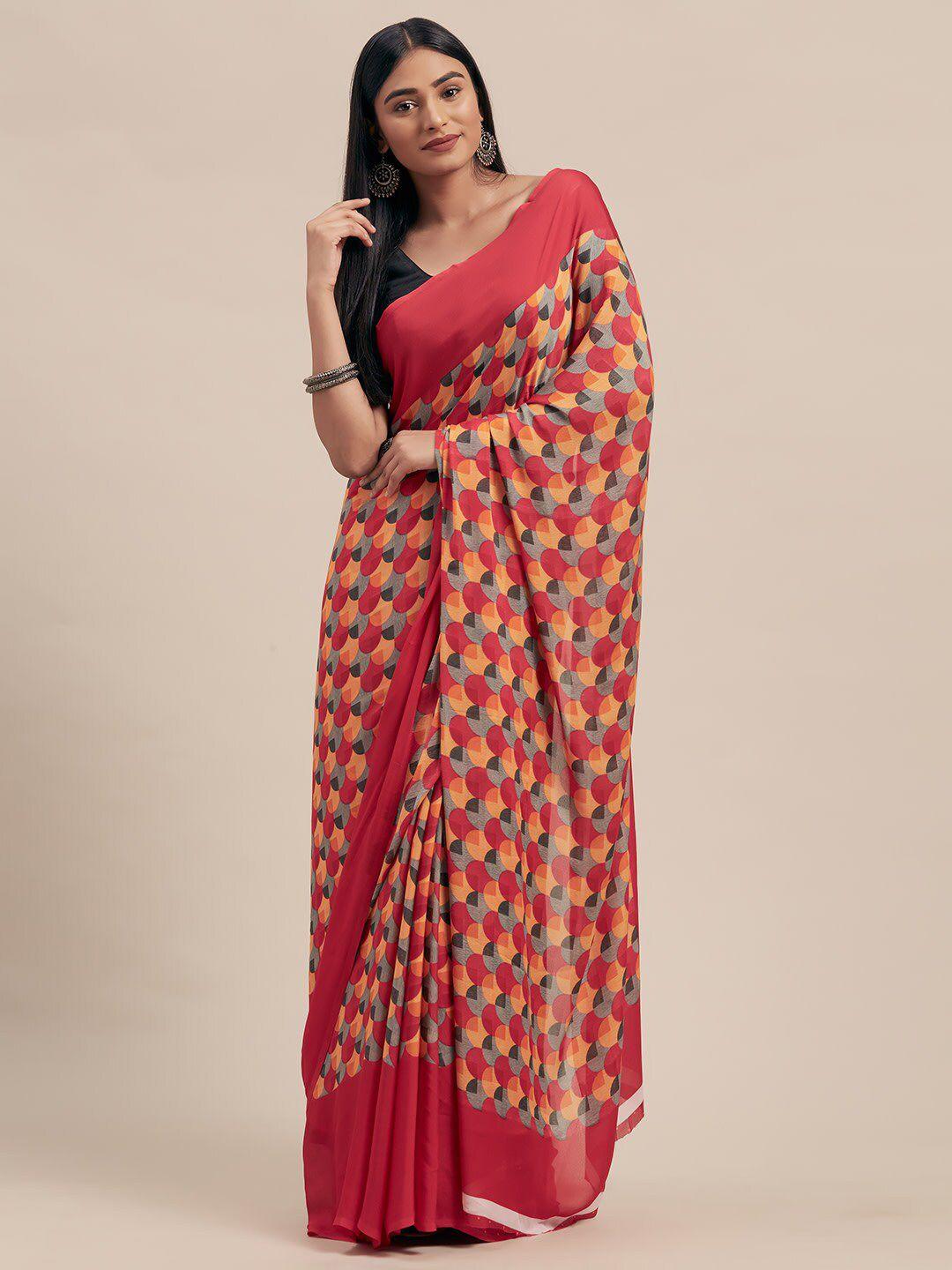 shaily ethnic motifs poly georgette saree