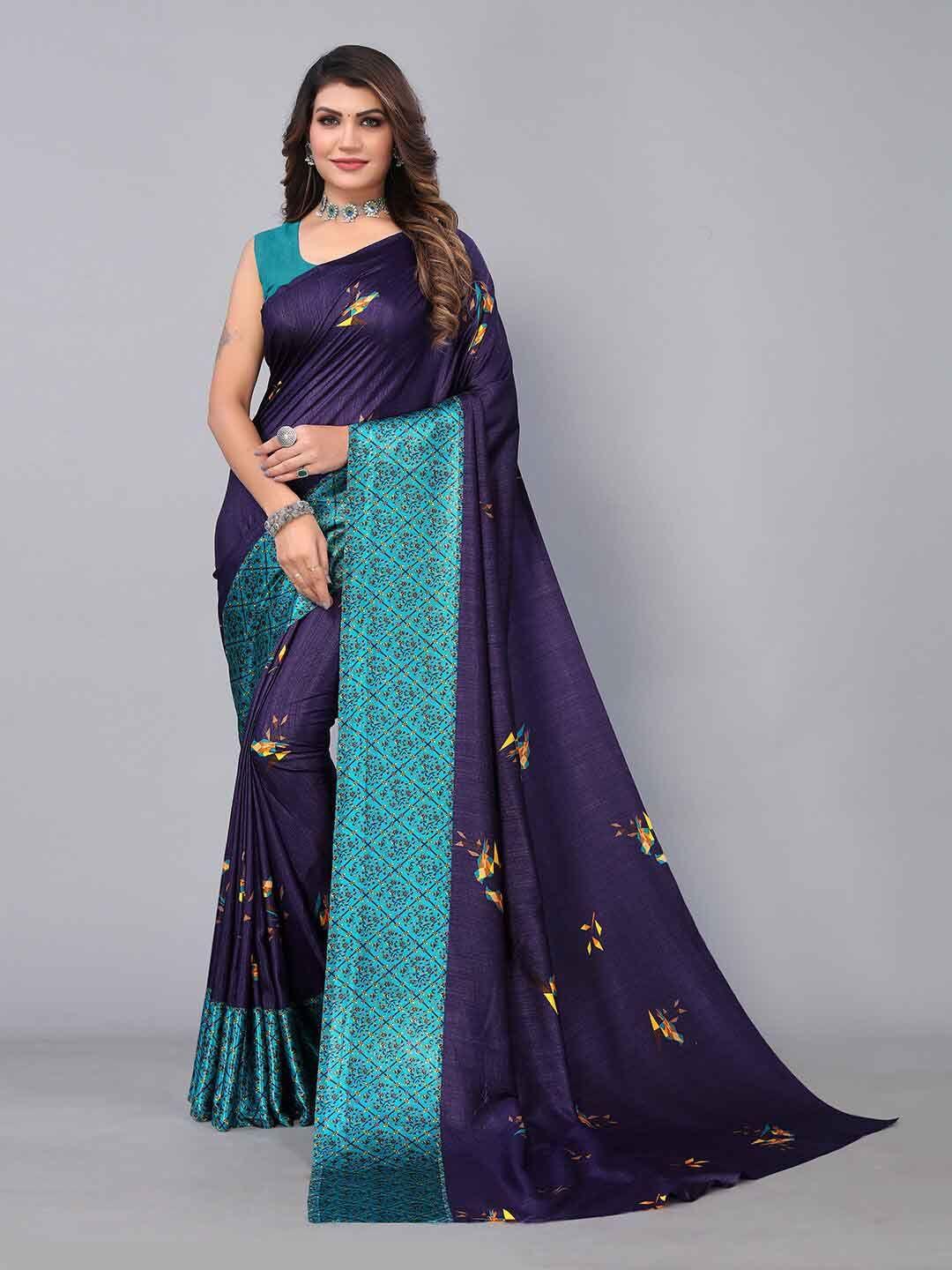 shaily floral printed georgette saree