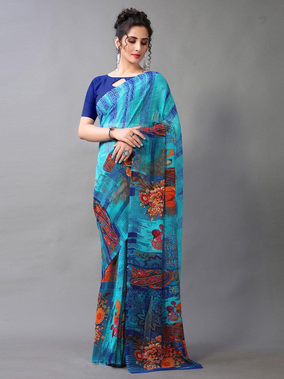 shaily floral printed saree