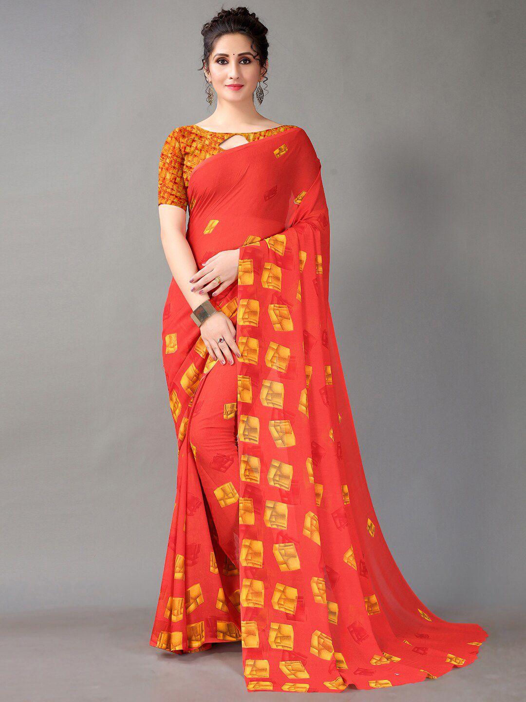 shaily geometric printed saree
