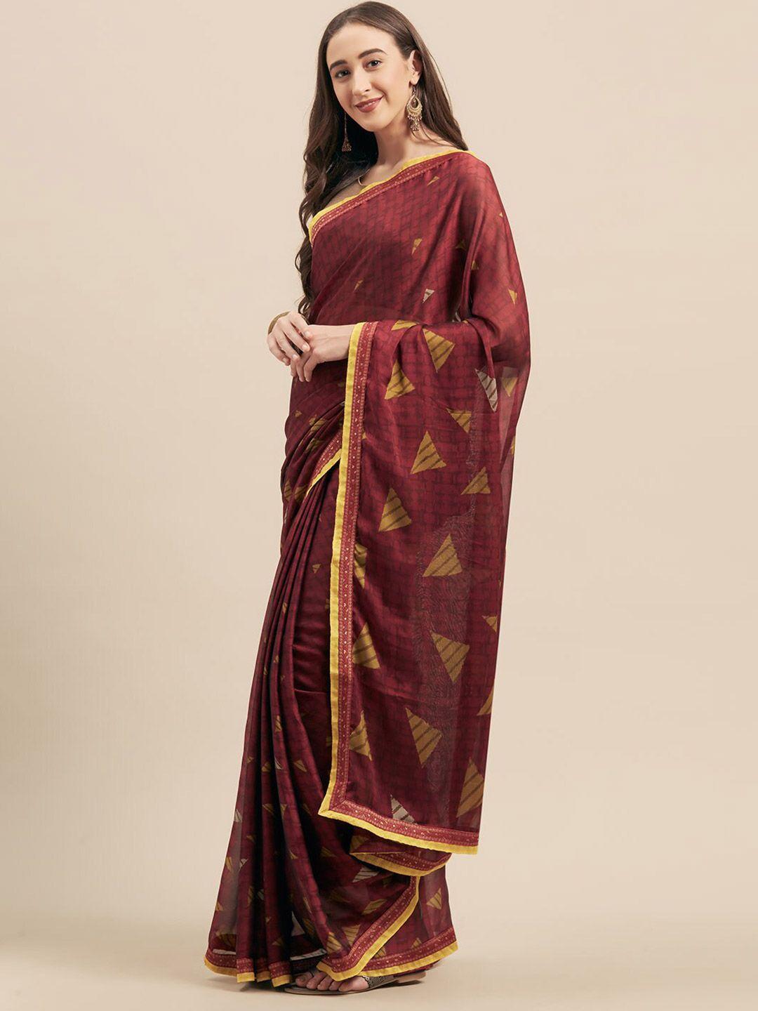 shaily geometric printed saree