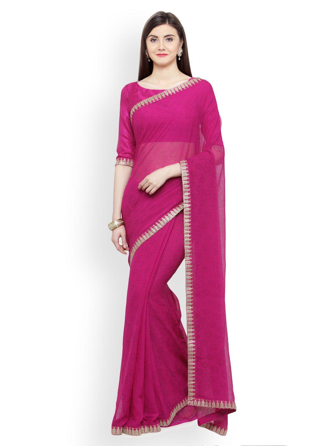 shaily magenta embellished saree