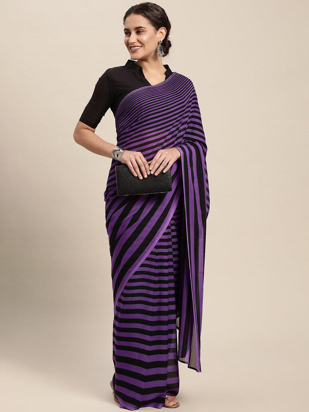 shaily striped saree with blouse piece