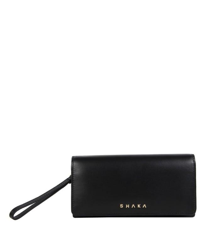 shaka black neat fold wallet