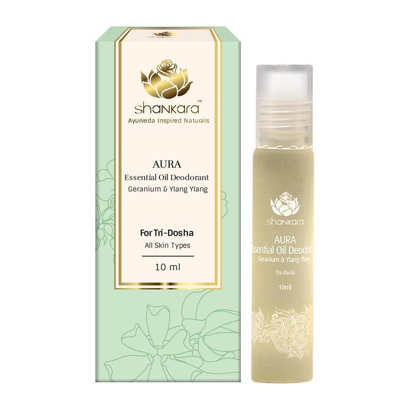 shankara aura essential oil deodorant - geranium & ylang ylang