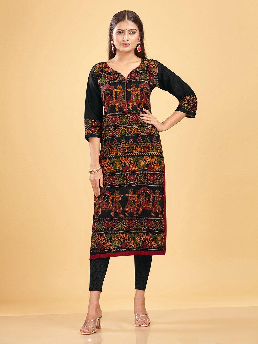 shanvika ethnic motif printed pure cotton unstitched dress material