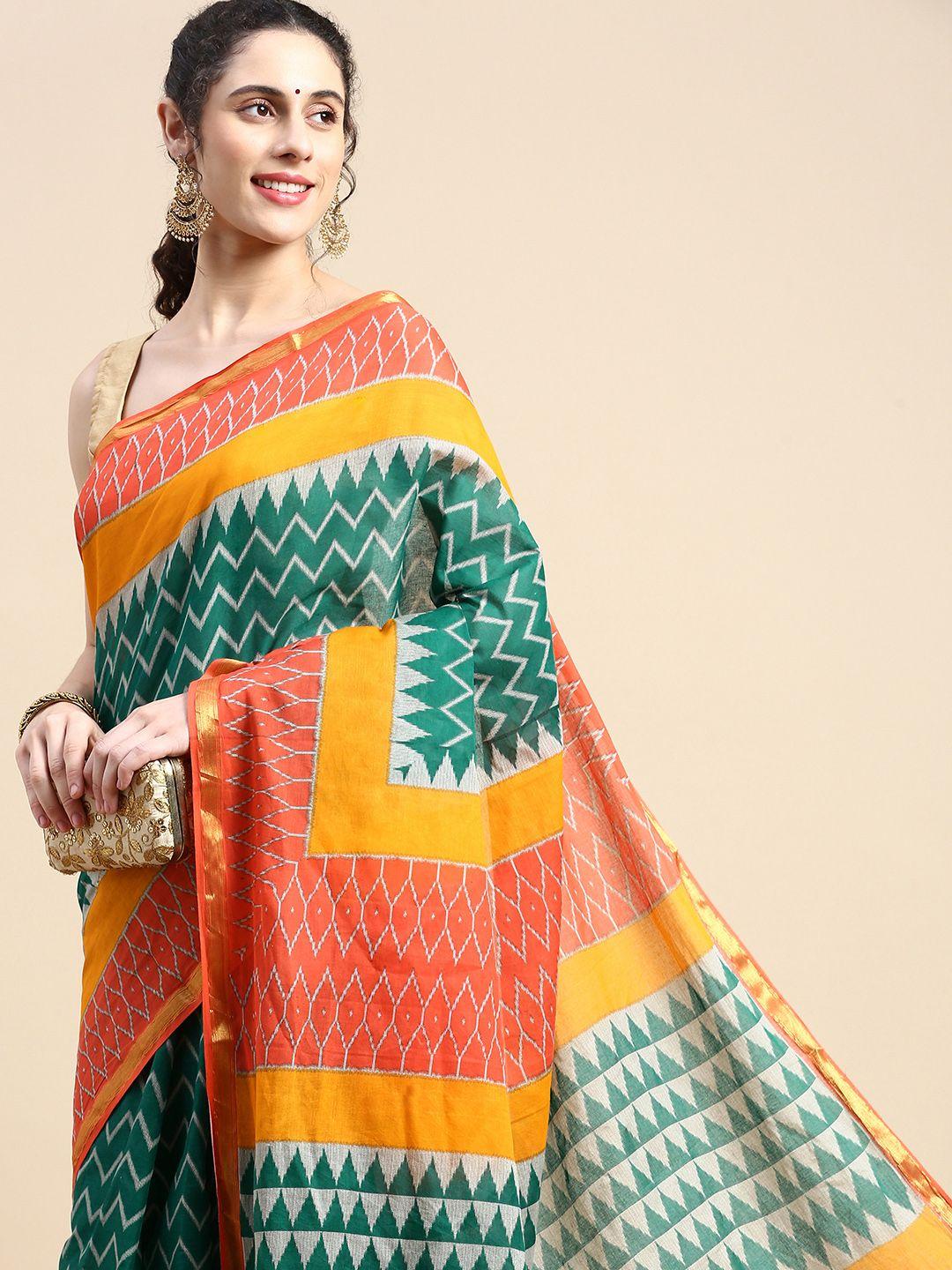 shanvika printed pure cotton saree