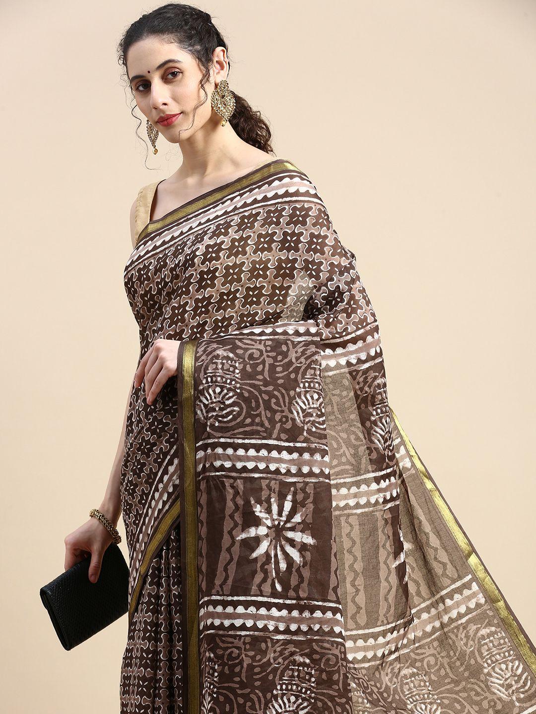 shanvika ethnic motifs pure cotton maheshwari saree