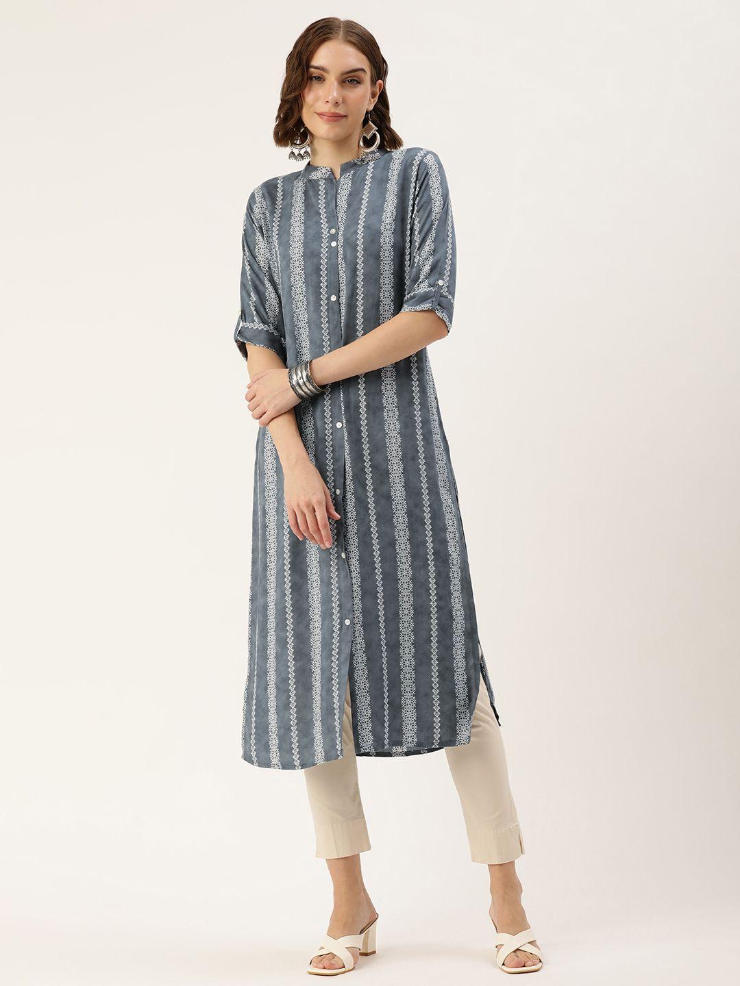 shanvika women abstract printed straight kurta