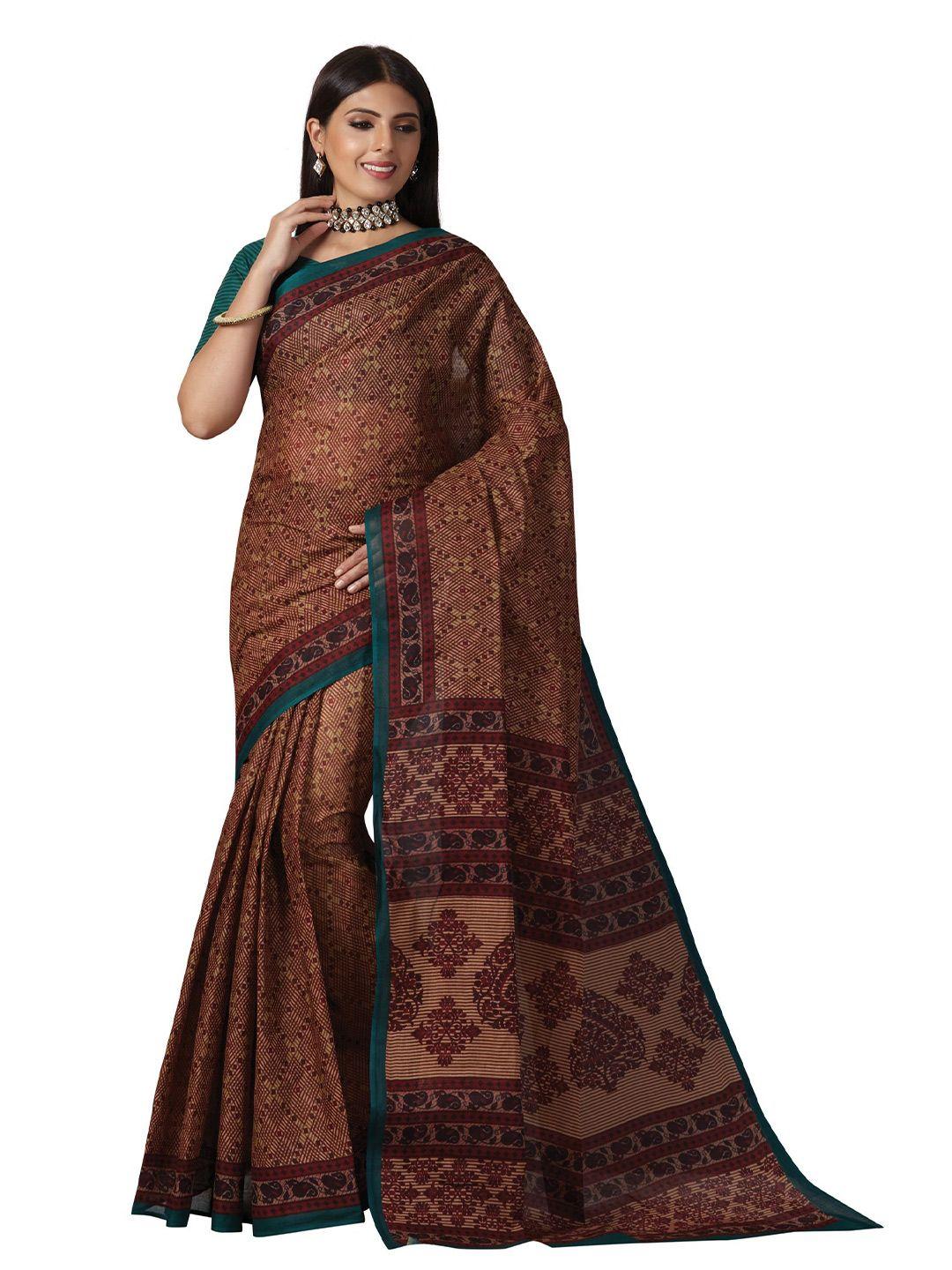 shanvika women brown sarees