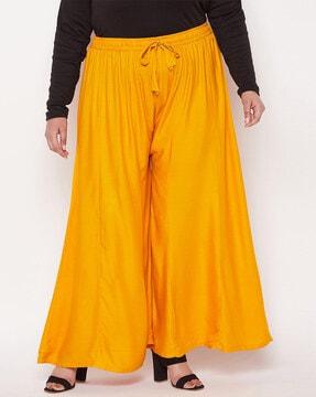 shararas with elasticated drawstring waist