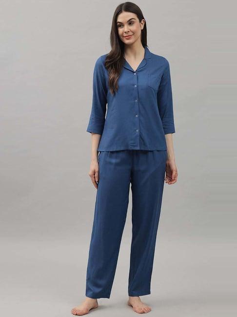 shararat blue top & pyjama set