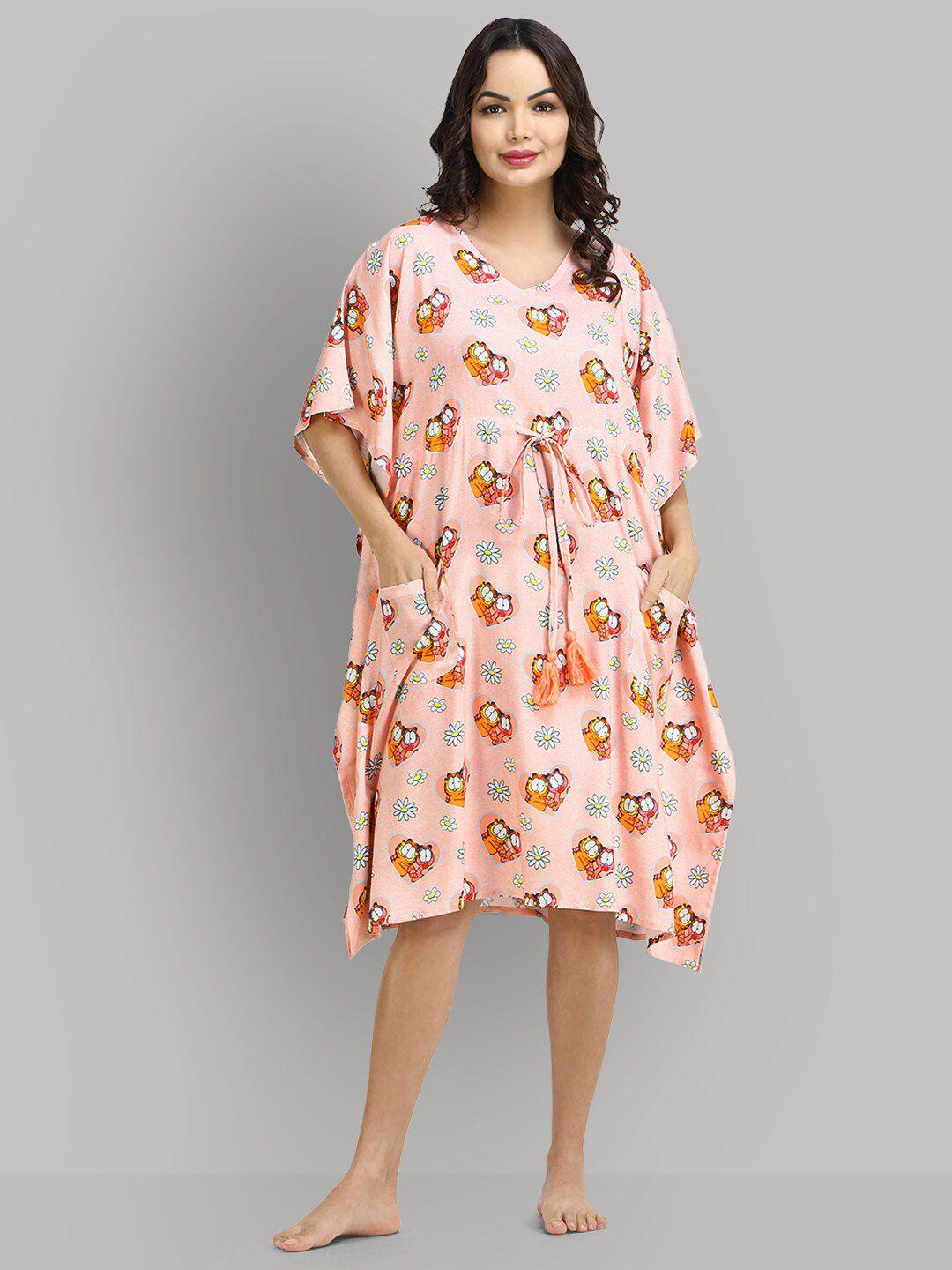 shararat garfield printed pure cotton nightdress