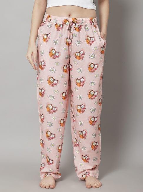 shararat pink cotton printed pyjamas