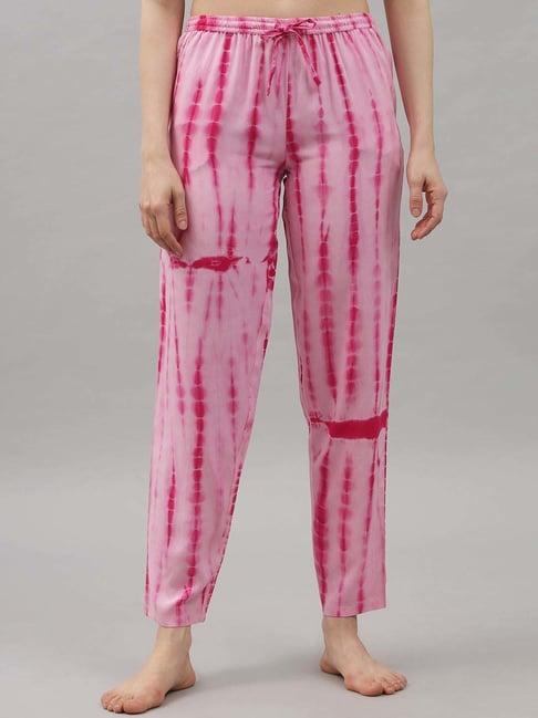 shararat pink cotton tie & dye pyjamas