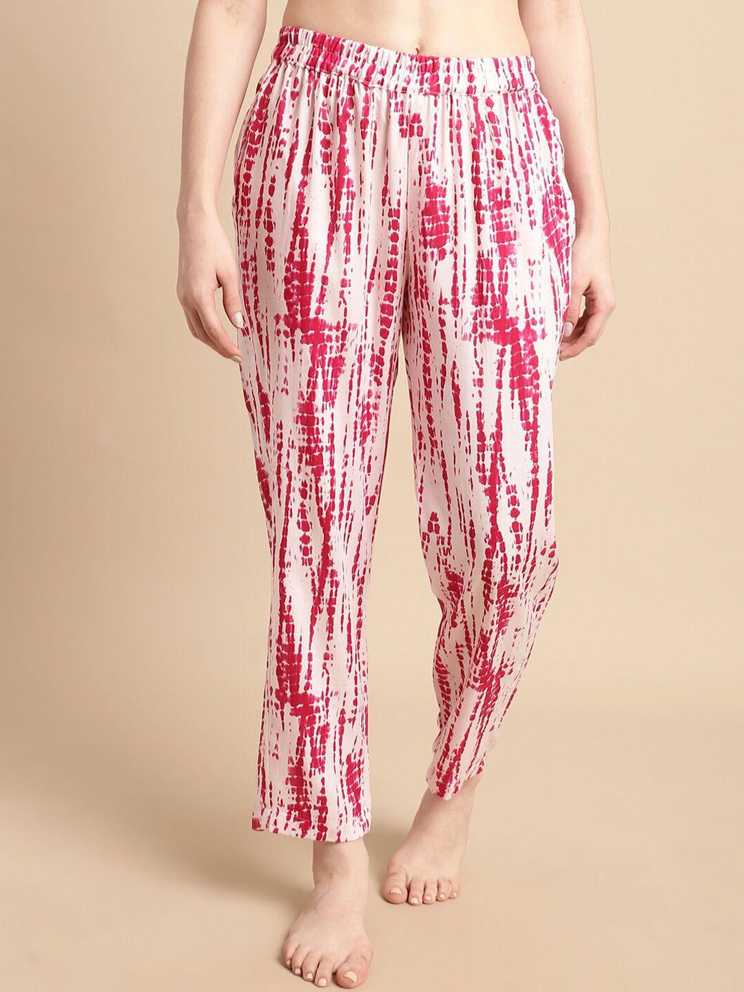 shararat women abstract printed straight lounge pants