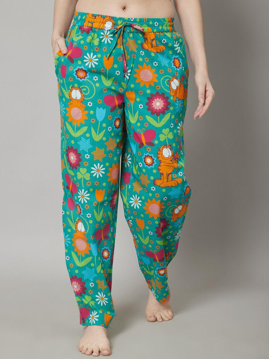 shararat women just a friday person garfield printed lounge pants