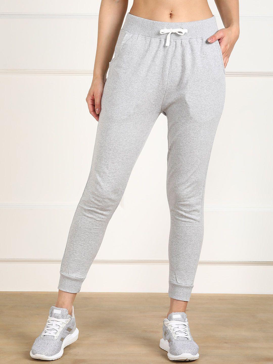 sharktribe women grey melange solid jogger